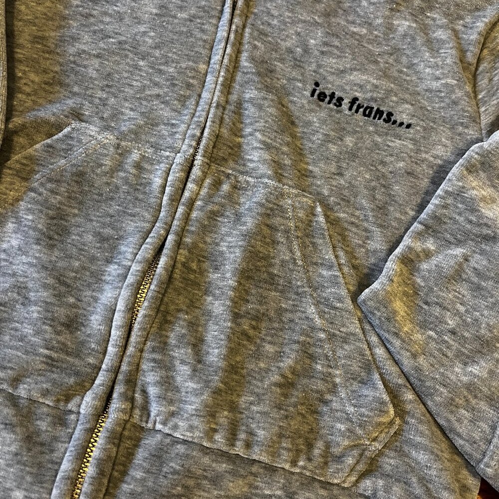 iets frans ... zip up cropped hoodie, grey, xs
